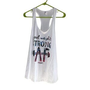 IDEAL T GOAL WEIGHT STRONG AF BARBELL WORKOUT TANK TOP WOMENS SIZE XXL